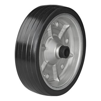 Stutzradreifen mit gro&szlig;er Metallfelge und Gummireifen 220 x 65 mm, 500 kg