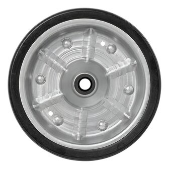 Stutzradreifen mit gro&szlig;er Metallfelge und Gummireifen 220 x 65 mm, 500 kg