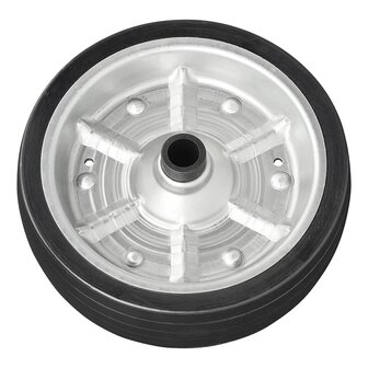 Stutzradreifen mit gro&szlig;er Metallfelge und Gummireifen 220 x 65 mm, 500 kg