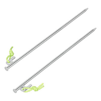 Felsbodenhering 40 cm aus verzinktem Stahl mit P-Haken Heavy Duty &ndash; Set mit 6 Stuck