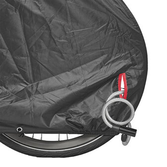 Schwarze Schutzabdeckung fur 1 Fahrrad