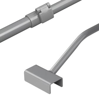 Ausziehbare Abdeckplanenstutze aus Metall 100&ndash;155 cm fur Anhangerplane
