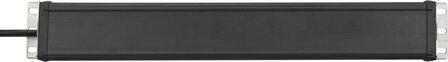 Steckdosenleiste 2-fach schwarz 3 m H05VV-F 3G1,5 19-Format