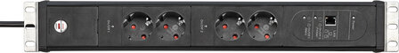 Steckdosenleiste 2-fach schwarz 3 m H05VV-F 3G1,5 19-Format