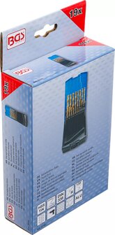 Spiralbohrer-Satz HSS-G titan-nitriert 1 - 10 mm 19-tlg.