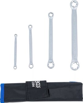 Doppel-Ringschl&uuml;ssel-Satz mit E-Profil-Ringk&ouml;pfen SW E6xE8 - E20xE24  4-tlg