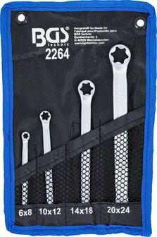 Doppel-Ringschl&uuml;ssel-Satz mit E-Profil-Ringk&ouml;pfen SW E6xE8 - E20xE24  4-tlg