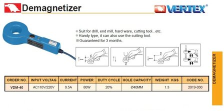 Entmagnetisierer Durchmesser 40 mm