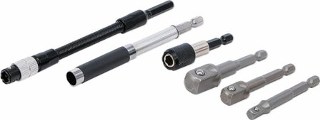 Adapter- und Verlangerungs-Set fur Bohrmaschinen 6-tlg