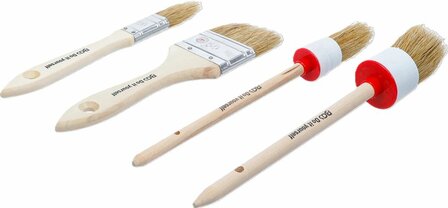 Flach- / Ring-Pinsel-Satz 4-tlg