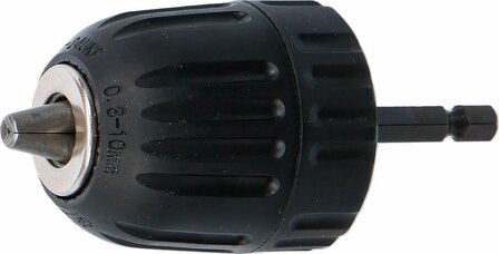 Schnellspannbohrfutter 0,8 - 10 mm Antrieb Au&szlig;ensechskant (1/4)