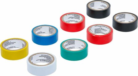Farbiges Klebeband-Set 18 mm x 3 m, 8-teilig