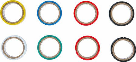 Farbiges Klebeband-Set 18 mm x 3 m, 8-teilig