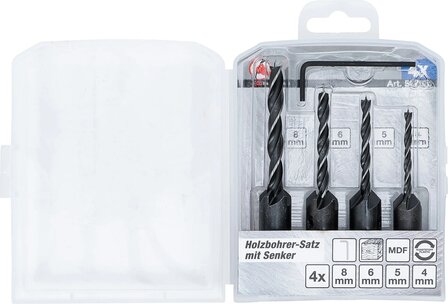 Jeu de meches a bois avec fraise 4 pcs
