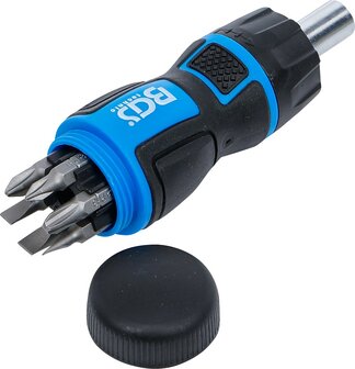 Mini-Schraubendreher-Bit-Satz mit Ratschen-Drehgriff umschaltbar 7-tlg