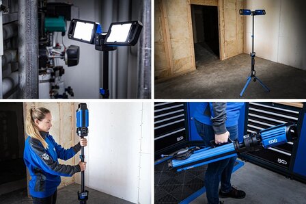 Hybrid Duo-SMD-LED-Arbeits-Strahler mit Stativ