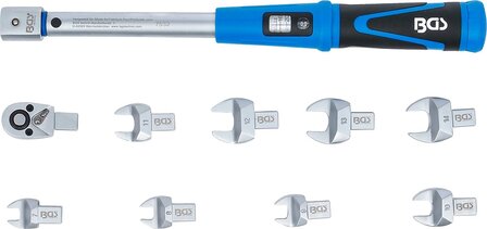 Drehmomentschlussel-Satz fur 9 x 12 mm Einsteckwerkzeuge 10 - 50 Nm 10-tlg