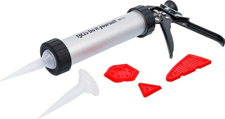 Aluminium-Kartuschenpistole mit Fugenglatter-Satz, 5-tlg