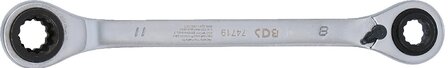 Doppel-Ratschen-Ringschlussel umschaltbar 4-in-1