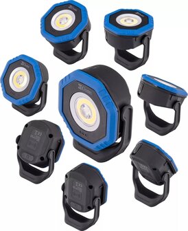 Taschen-Flutlichtstrahler mit kabelloser Ladefunktion, COB-LED Twin Beam 2-in-1