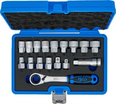 Durchsteck-Steckschlussel-Satz Gear Lock SW 10 - 24 mm 17-tlg