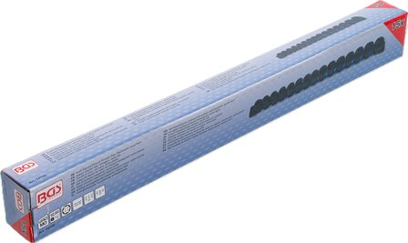 Kraft-Steckschlussel-Einsatz-Satz Sechskant extra flach Antrieb Innenvierkant (1/2) SW 10 -24 mm 15-tlg
