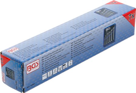 Doppel-Maulschlussel-Satz extra flach mit Ratschenfunktion SW 6 - 19 mm 7-tlg