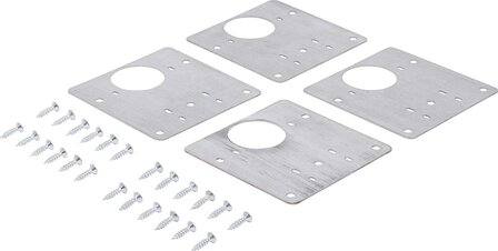 Scharnier-Reparaturplatten-Satz Edelstahl 4-tlg