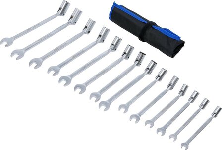 Maul-Ringschlussel-Satz mit flexibler Ringseite SW 8 - 22 mm 14-tlg