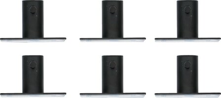 Handtuch-Haken-Satz schwarz selbstklebend 6-tlg