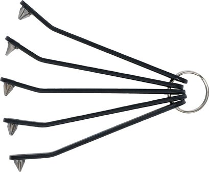 Spezial-Bitschraubendreher ultra flach Schlitz SL Kreuzschlitz PH und PZ T-Profil (fur Torx) 5-tlg