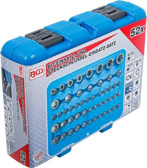Bit-Einsatz- und Steckschlussel-Einsatz-Satz E-Profil / T-Profil (fur Torx) / T-Profil (fur Torx) mit Bohrung / TP-Profil (fur Torx Plus) 52-tl