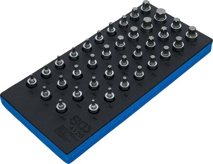 Werkzeugschale 1/3: Bit Steckschl&uuml;sselsatz Innensechskant, Torx, XZN RIBE 36 Stck.