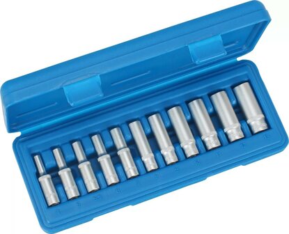 Tiefsteckschlussel-Satz 11-teilig 1/4 Sechskant 4-13 mm 