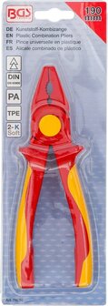 Kunststoff-Kombizange mit Schutzisolierung 190 mm