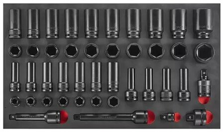 Jumbo Black Edition Werkzeugwagen mit 8 Schubladen und 607-teiligem Werkzeugsatz