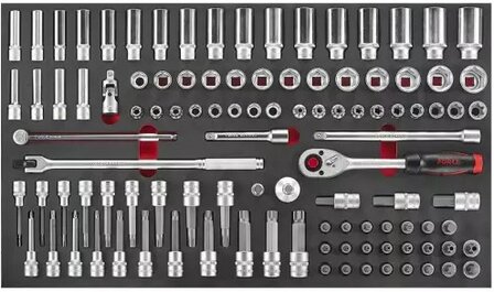 Jumbo Black Edition Werkzeugwagen mit 8 Schubladen und 607-teiligem Werkzeugsatz