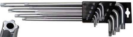 Winkelschl&uuml;ssel-Satz extra lang TS-Profil (f&uuml;r Torx Plus) 9-tlg