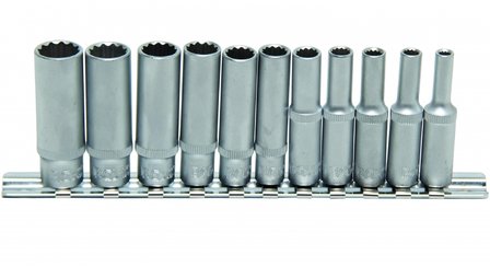 11-teiliges Deep Socket Set, 12-pt, 1/4