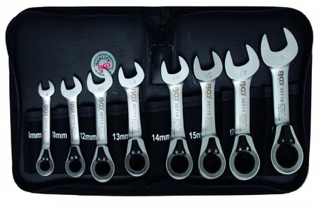 8-teilige Kombischl&uuml;ssel Set mit umschaltbarer Ratsche, 8 - 19 mm