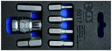 Schraubendreher-Bit-Satz | Antrieb Au&szlig;ensechskant 10 mm (3/8) | Innensechskant | 7-tlg.