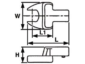 Push-on Ringschl&uuml;ssel f&uuml;r Drehmomentschl&uuml;ssel 9x12mm