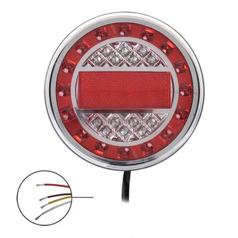 Rucklicht 12 24V 4 Funktionen 125mm LED