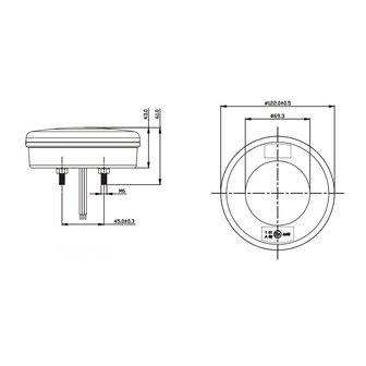 R&uuml;ckleuchte 3 Funktionen 122mm 24LED