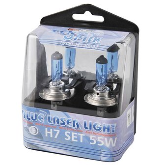 Blue Laser Light 12V 55W H7 2 St&uuml;ck in Kunststoffbox
