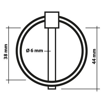 Klappsplint 6mm mit Ring x2 St&uuml;ck