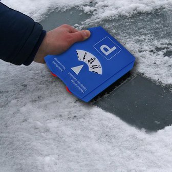 Parkscheibe NL D F GB mit Eiskratzer Einkaufswagenchips