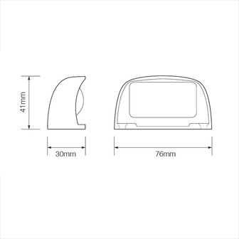 Kennzeichenleuchte 12/24V 76x41mm LED chrom