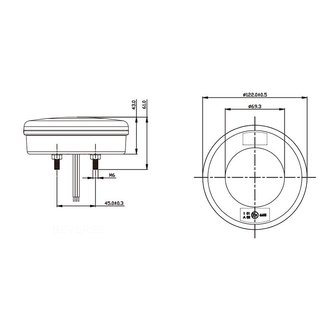 Vordere Beleuchtung 2 Funktionen 122mm 24LED