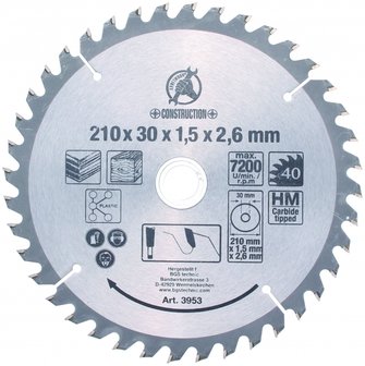 Hartmetall-Kreiss&auml;geblatt, &Oslash; 210 mm